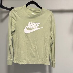 Nike Sage Green Tee with White Logo